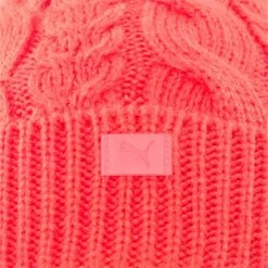 Puma Ladies Cable Pom Beanie Pink - White -Golf Accessories Sales Store 024218002 3 L
