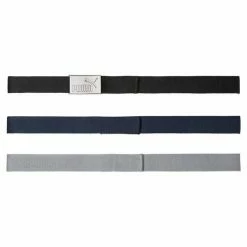 Gents 3 Pack Web Belt Puma Black - Bright White