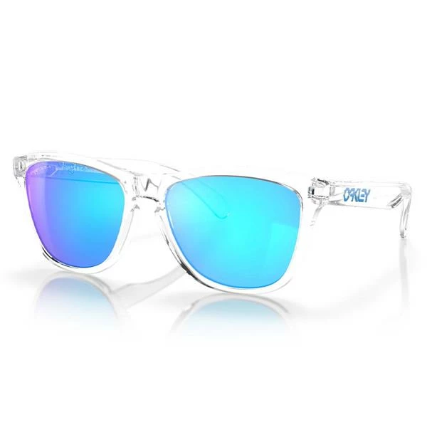 Oakley Frogskins Crystal Clear Glasses 55 Prizm Sapphire 3 Oakley Frogskins Crystal Clear Glasses 55 Prizm Sapphire