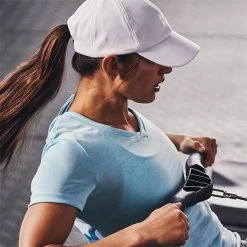 Under Armour Ladies Play Up Cap White 100 7 Under Armour Ladies Play Up Cap White 100 -Golf Accessories Sales Store 1351267001 2 L