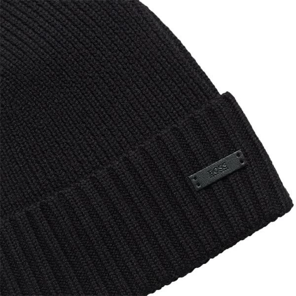 Boss Gents Fati-N Rib Beanie Black 001 4 Boss Gents Fati-N Rib Beanie Black 001 - Image 2