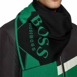 Boss Gents Albo Scarf Black 001 8 Boss Gents Albo Scarf Black 001 -Golf Accessories Sales Store 50456161001 4 L