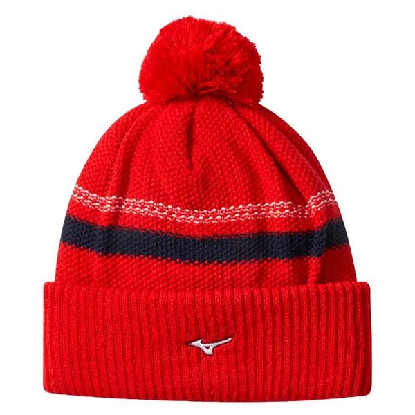 Mizuno BT Pom Pom Hat Red 3 Mizuno BT Pom Pom Hat Red