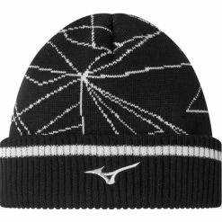 Mizuno Gents Breath Thermo Graphic Beanie Black