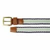 FootJoy Striped Braided Belt Navy - White - Sage