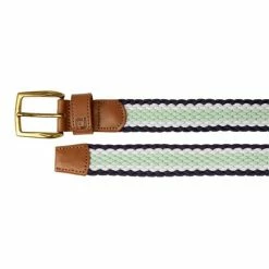 FootJoy Striped Braided Belt Navy - White - Sage