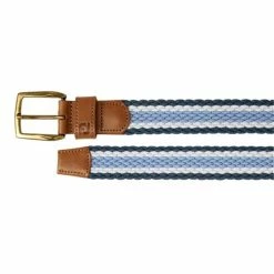 FootJoy Striped Braided Belt Ink - White - Dusk - Blue