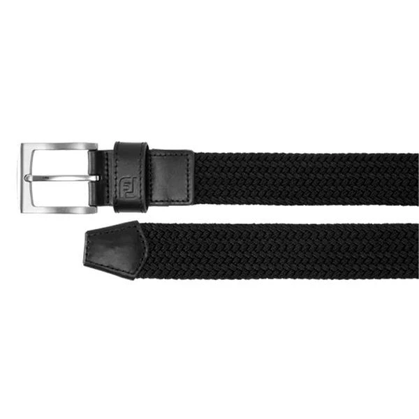 FootJoy Braided Belt Black 3 FootJoy Braided Belt Black