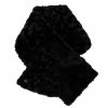 Green Lamb Gianna Fun Fur Scarf . Black