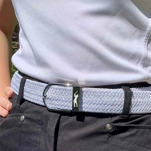 Surprizeshop Woven Golf Belt Silver 4 Surprizeshop Woven Golf Belt Silver - Image 2