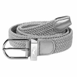 Surprizeshop Woven Golf Belt Silver