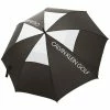 Calvin Klein Golf Stormproof Vented Umbrella Black White -Golf Accessories Sales Store C9316002 L