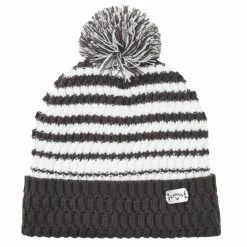 Callaway Pom Pom Beanie Charcoal - White