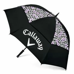 Callaway UpTown 60" Double Canopy Ladies Umbrella Black - Purple