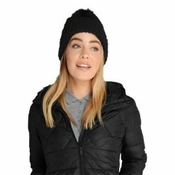 Calvin Klein Golf Ladies Swift Beanie Black -Golf Accessories Sales Store CKLA20439001 L