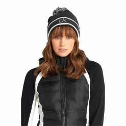 Calvin Klein Golf Ladies Varda Beanie . Black 12 Calvin Klein Golf Ladies Varda Beanie . Black -Golf Accessories Sales Store CKLA21508001 4 L
