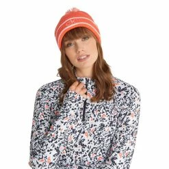 Calvin Klein Golf Ladies Varda Beanie . Coral -Golf Accessories Sales Store CKLA21508002 6 L