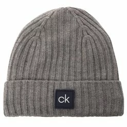 Calvin Klein Golf Gents Chunky Knit Beanie . Grey Marl