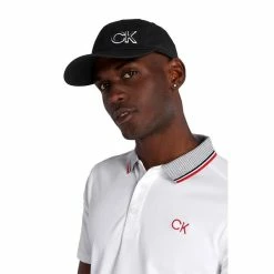 Calvin Klein Golf Gents Logo Cap Black White -Golf Accessories Sales Store CKMS22548001 4 L