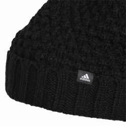 ADIDAS Ladies Lined Pom Beanie Black -Golf Accessories Sales Store DZ6601001 2 L