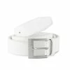 Farah Gents Simonds Leather Belt White