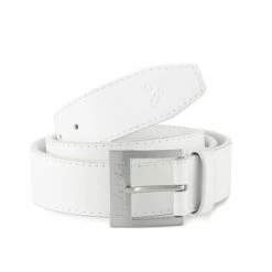 Farah Gents Simonds Leather Belt White