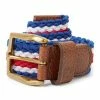 FootJoy FJ Striped Belt Twilight - Racing Red - White -Golf Accessories Sales Store P 69505FOOTJOYBELTTWILIGHTRACINGREDWHITE L