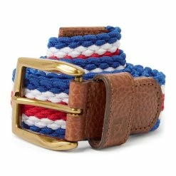 FootJoy FJ Striped Belt Twilight - Racing Red - White