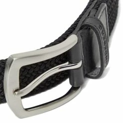 J.Lindeberg Caspian Elastic Braid Belt Black -Golf Accessories Sales Store P 931829064JLINDEBERGBELTBLACK 2 L