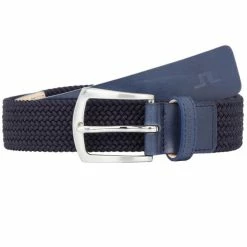J.Lindeberg Caspian Elastic Braid Belt Navy