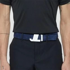 J.Lindeberg Gents Iconic Brushed Leather Golf Belt Navy -Golf Accessories Sales Store P 932419200JLINDEBERGBELTNAVYGENTSSS19 3 L