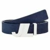 J.Lindeberg Gents Iconic Brushed Leather Golf Belt Navy