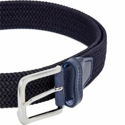 J.Lindeberg Gents Bernhard Braided Elastic Belt Navy -Golf Accessories Sales Store P GMAC02147JLINDEBERGBELTNAVY6855GENTS 2 L