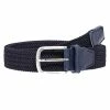 J.Lindeberg Gents Bernhard Braided Elastic Belt Navy -Golf Accessories Sales Store P GMAC02147JLINDEBERGBELTNAVY6855GENTS L