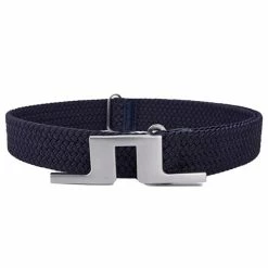 J.Lindeberg Gents Berry Braided Belt Navy