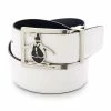 Original Penguin Gents Reversible Leather PB Belt White 100