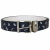 Original Penguin Gents Leather Print Belt NS Navy 410