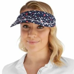 Green Lamb Mallory Printed Coil Visor Leaf Print -Golf Accessories Sales Store SG23978002 3 L