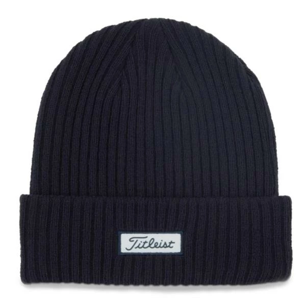 Titleist Charleston Cuff Knit Beanie Navy White 3 Titleist Charleston Cuff Knit Beanie Navy White