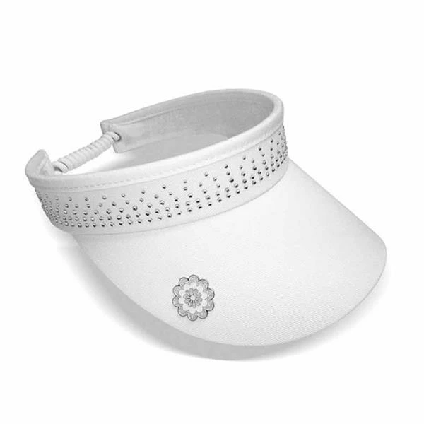 Surprizeshop Crystal Embellished Visor White 3 Surprizeshop Crystal Embellished Visor White