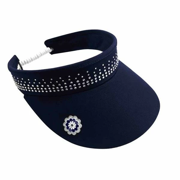 Surprizeshop Crystal Embellished Visor Navy 3 Surprizeshop Crystal Embellished Visor Navy