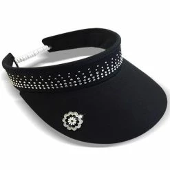 Surprizeshop Ladies Crystal Embellished Visor Black