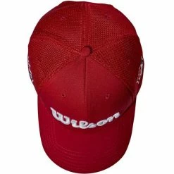 Wilson Tour Mesh Cap Red 7 Wilson Tour Mesh Cap Red -Golf Accessories Sales Store WGH6100004 2 L