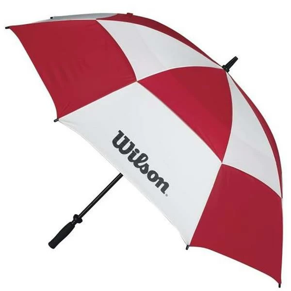 Wilson 62" Staff Double Canopy Umbrella Red - White 3 Wilson 62" Staff Double Canopy Umbrella Red - White